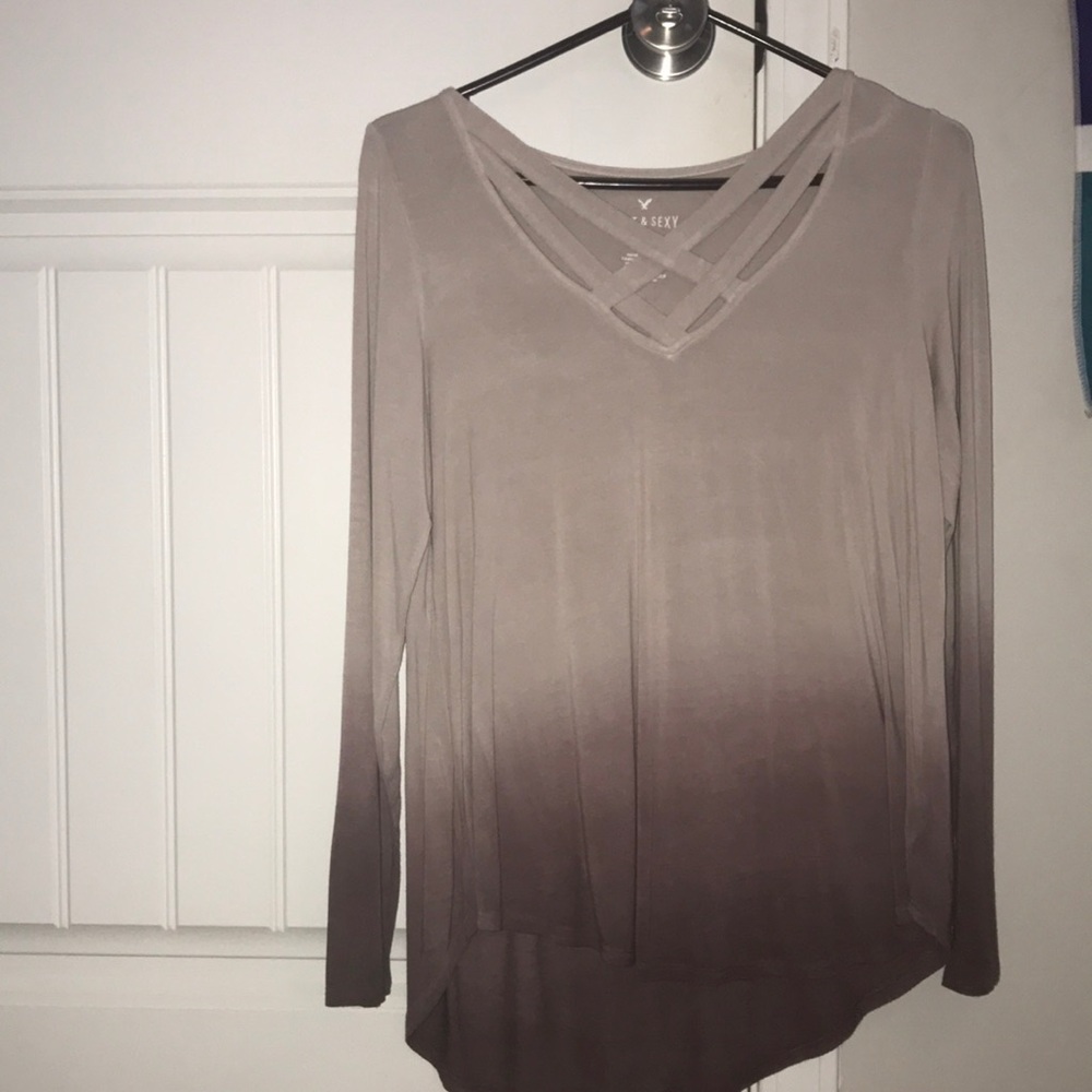 Purple fade long sleeve shirt